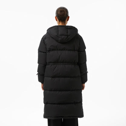 Lacoste Kadın Kapüşonlu Siyah Mont