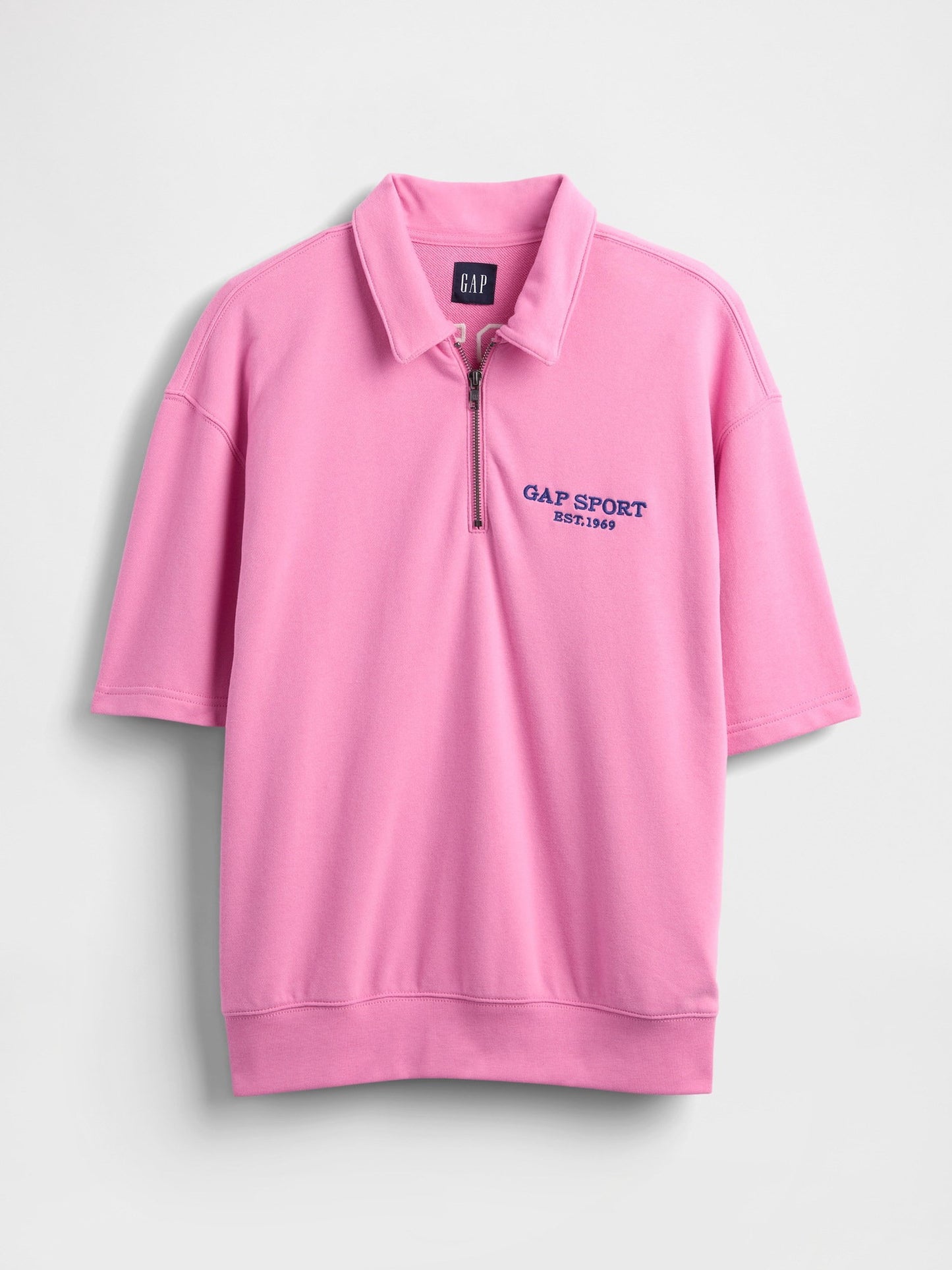 Pembe Vintagesoft Spor Çeyrek Fermuarlı Pullover Sweatshirt