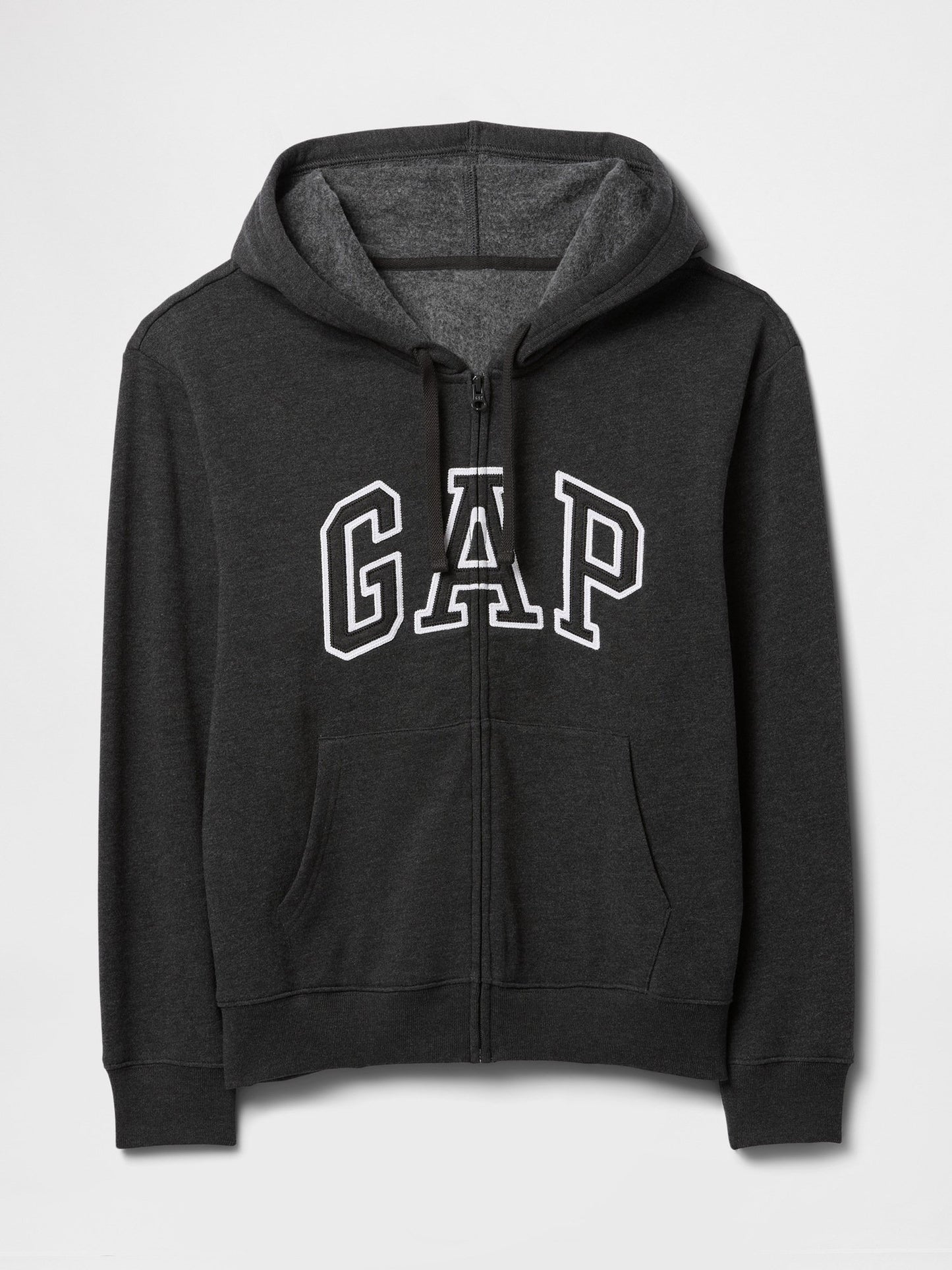 Koyu Gri Gap Logo Relaxed Fleece Fermuarlı Sweatshirt