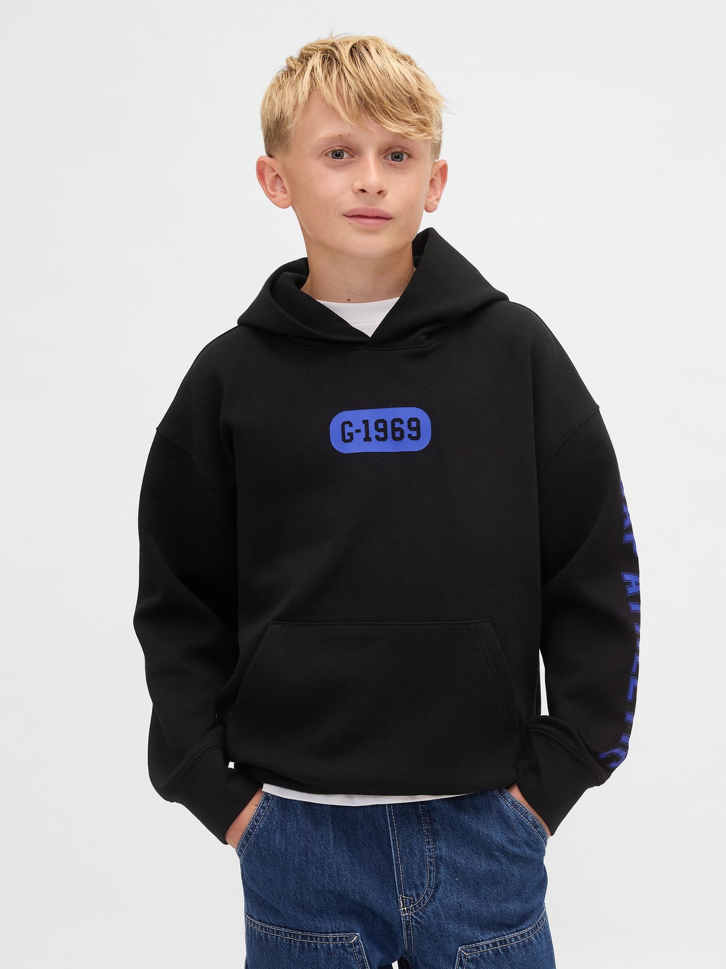 Siyah Sweatshirt Gapfit Tech Hızlı Kuruyan Logo