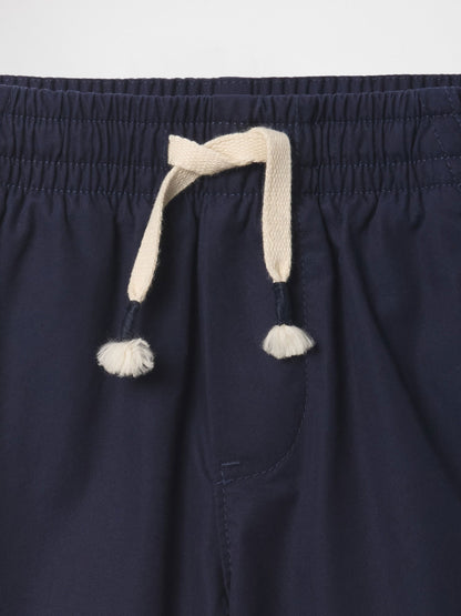 Lacivert Poplin Pull-on Şort