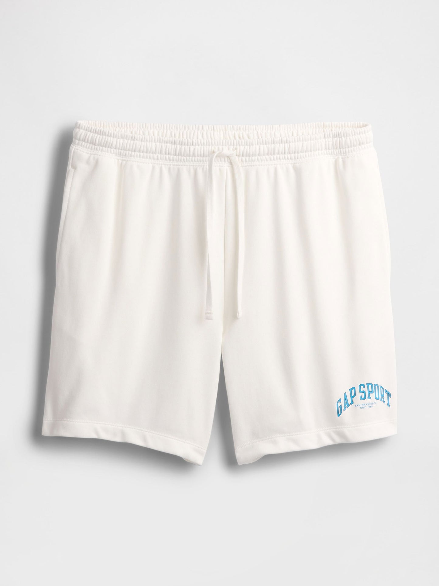 Beyaz Relaxed Gap Logo Grafik Şort