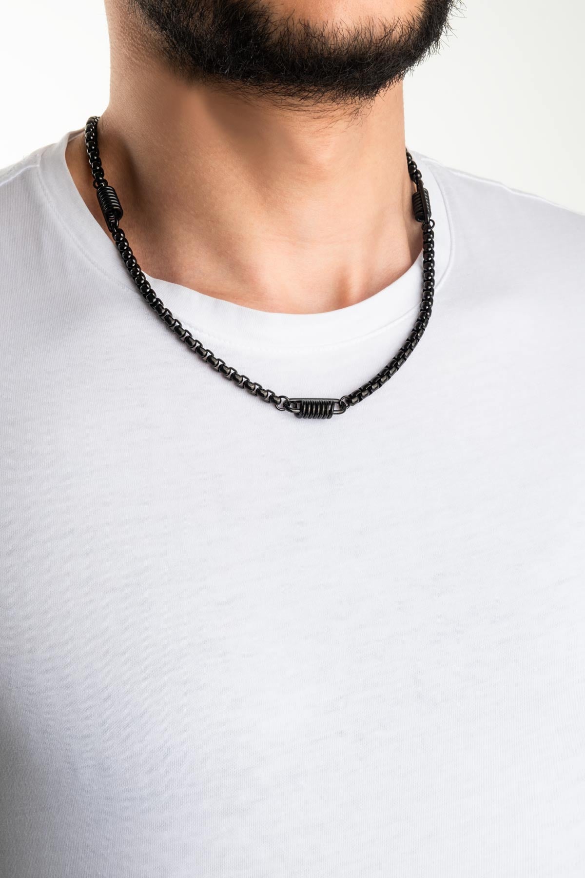 Modern Dizayn Zincir Çelik Erkek Kolye 02433700251