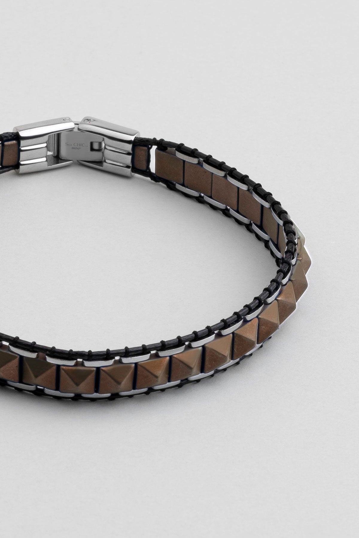 Hematit Taşlı Erkek 21 Cm Çelik Bileklik 02438371199