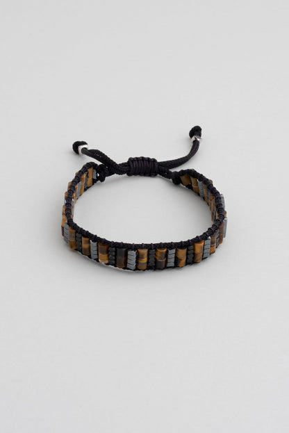 Renkli Ip Detaylı Çelik Ayarlanabilir Erkek Bileklik 02438381199