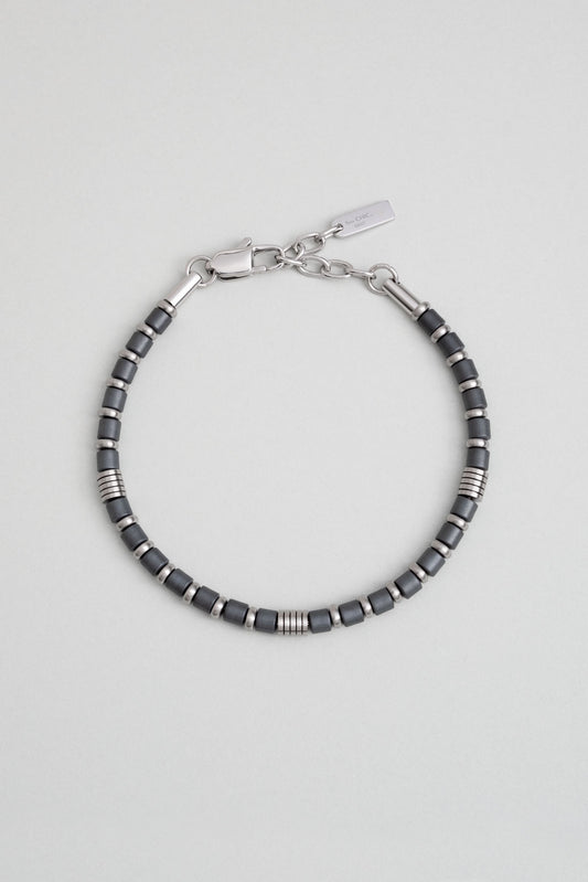 Hematit Taşlı 21 Cm Çelik Erkek Bileklik 02439739099