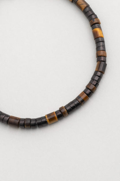 Kaplan Gözü  Taşlı 23 Cm Çelik Erkek Bileklik 02439971199