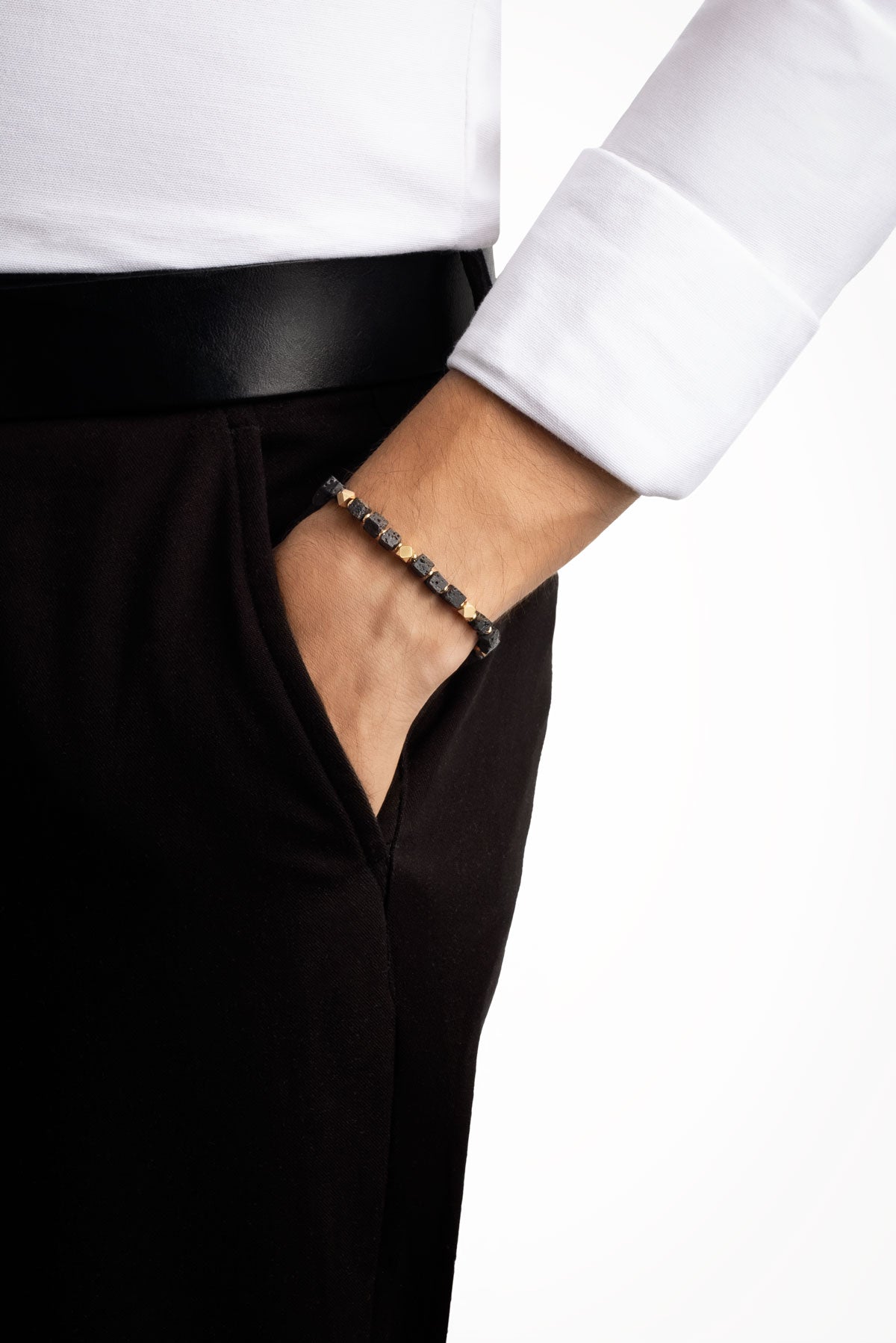 Harita Taşlı 22 Cm Çelik Erkek Bileklik 02440020244