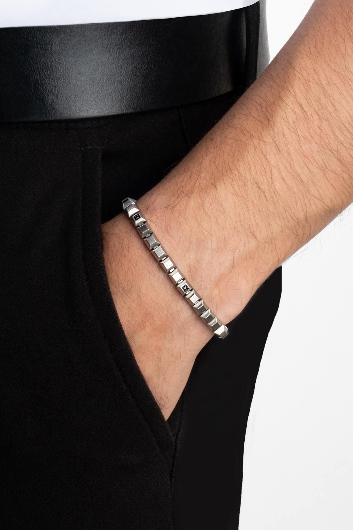 Metalik Gölge 21 Cm Çelik Erkek Bileklik 02440240299