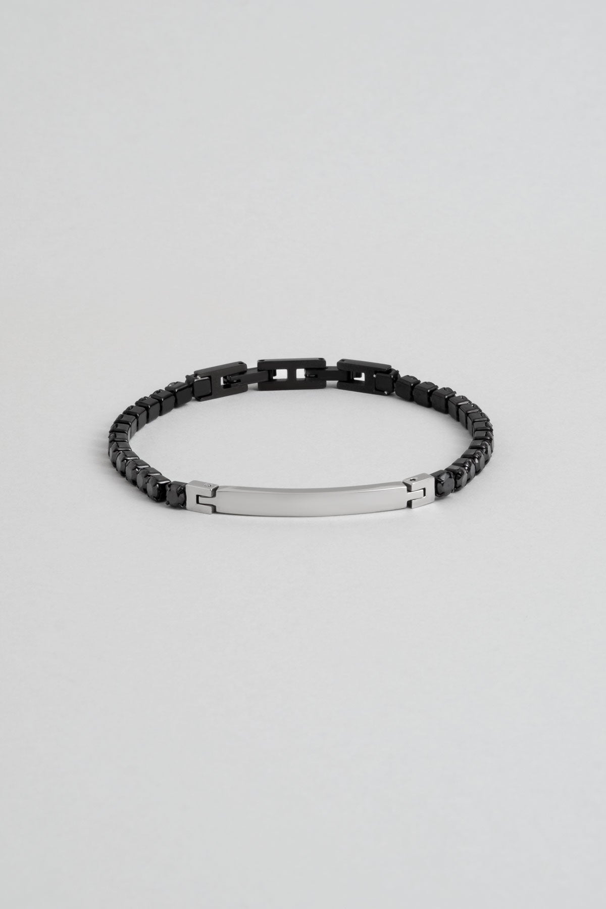 Siyah Taşlı 19 Cm Çelik Erkek Bileklik 02440540299
