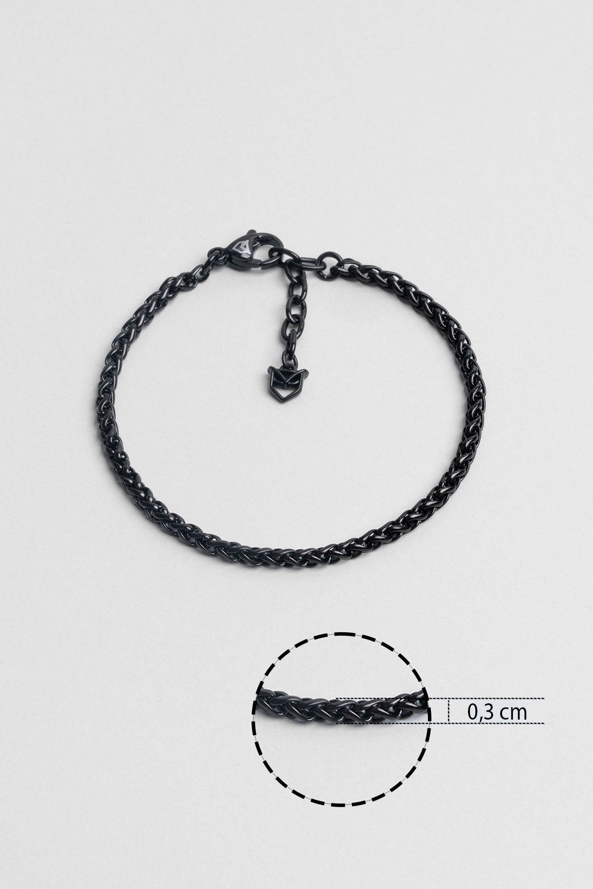 Gri Hematit Taşlı Ayarlanabilir Erkek Çelik Üçlü Bileklik Seti 02441410299