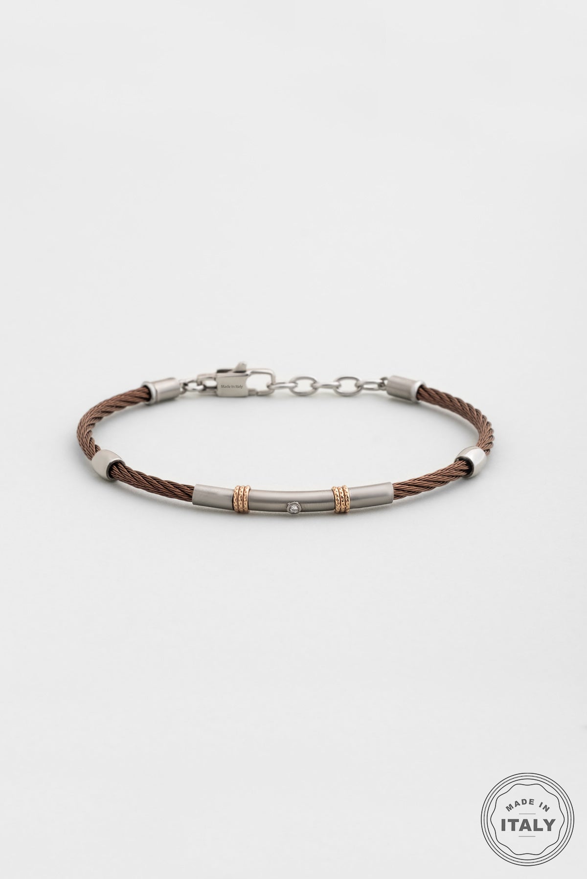 Italyan Neptün Çelik Erkek Pırlanta Bileklik 02441431199