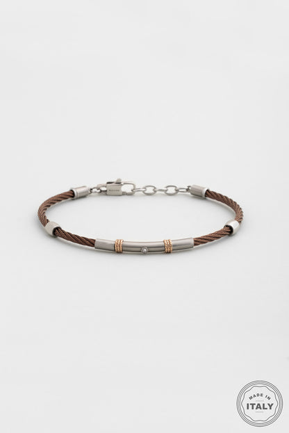 Italyan Neptün Çelik Erkek Pırlanta Bileklik 02441431199