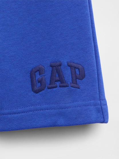 Kobalt Mavisi Relaxed Gap Grafik Fransız Havlu Kumaş Pull-on Şort