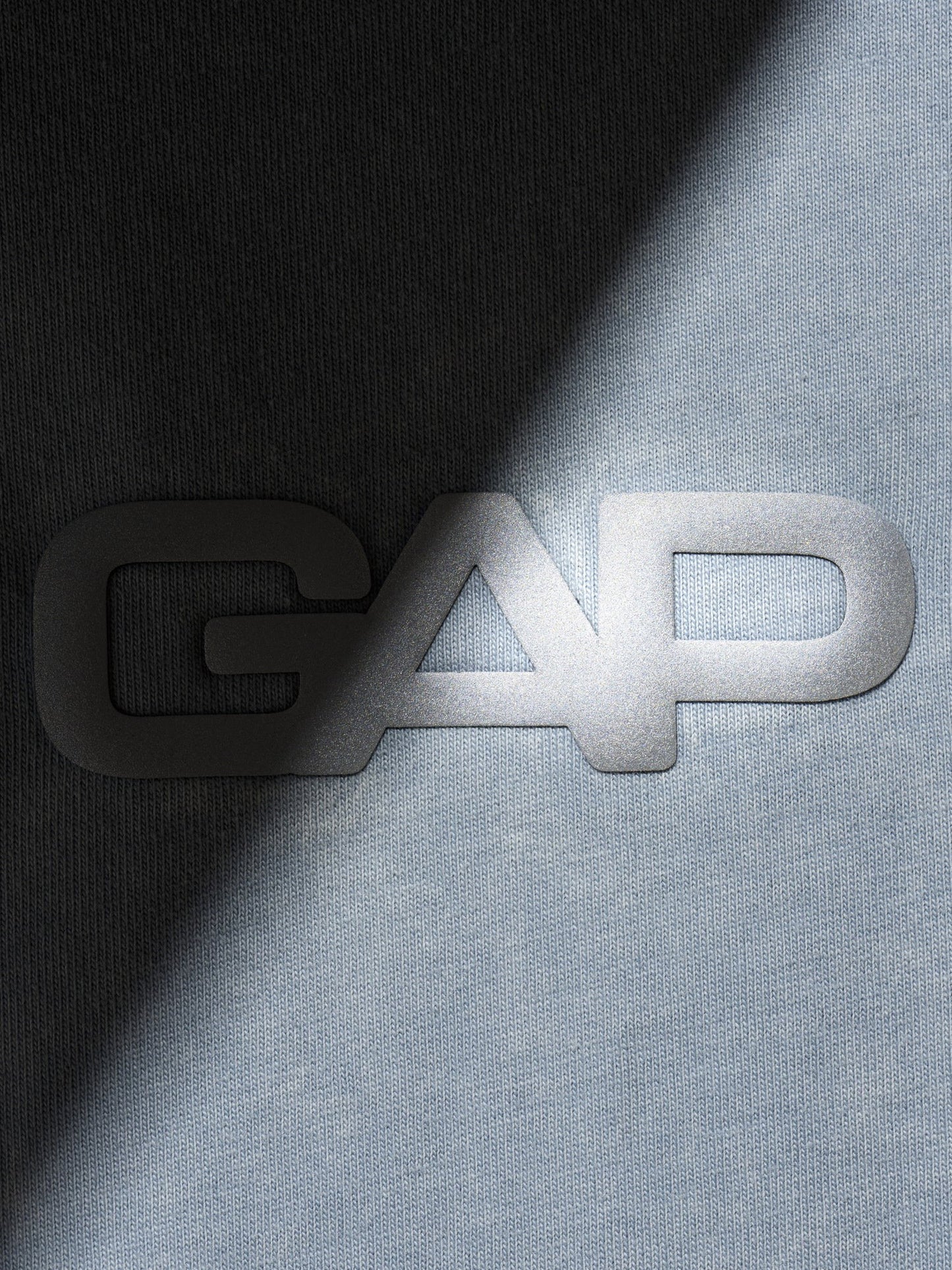 Açık Mavi Relaxed Gap Logo Crop T-shirt
