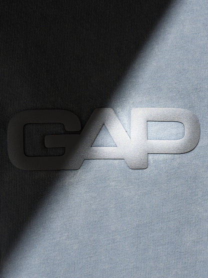 Açık Mavi Relaxed Gap Logo Crop T-shirt