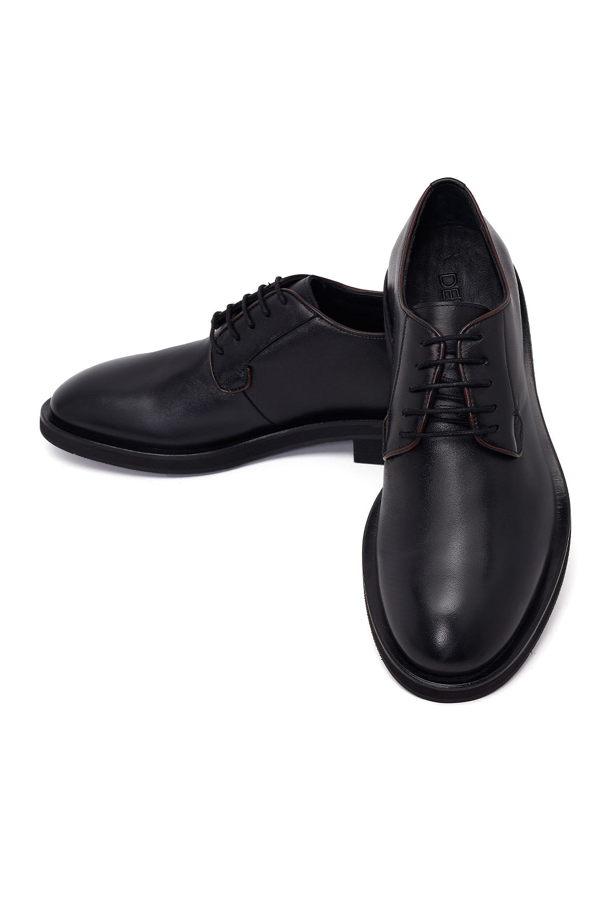 Derimod Black Erkek Siyah Bağcıklı Deri Casual Ayakkabı