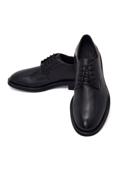 Derimod Black Erkek Siyah Bağcıklı Deri Casual Ayakkabı