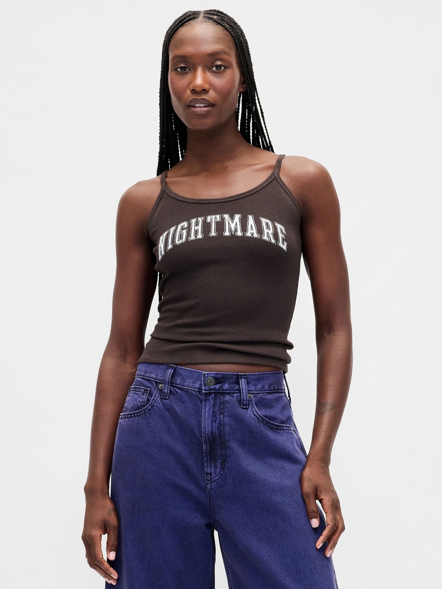 Siyah Gap × Disney Tim Burton’s The Nightmare Before Christmas Mini Rib Tank