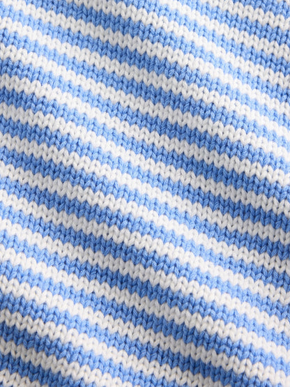Açık Mavi 100% Pamuk Rollneck Kazak