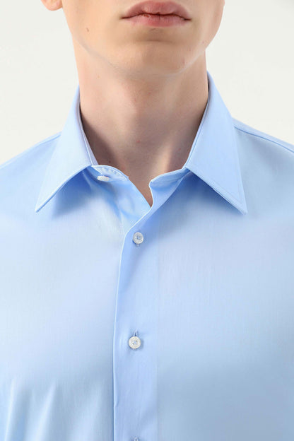 Damat Slim Fit Açık Mavi Nano Care Gömlek
