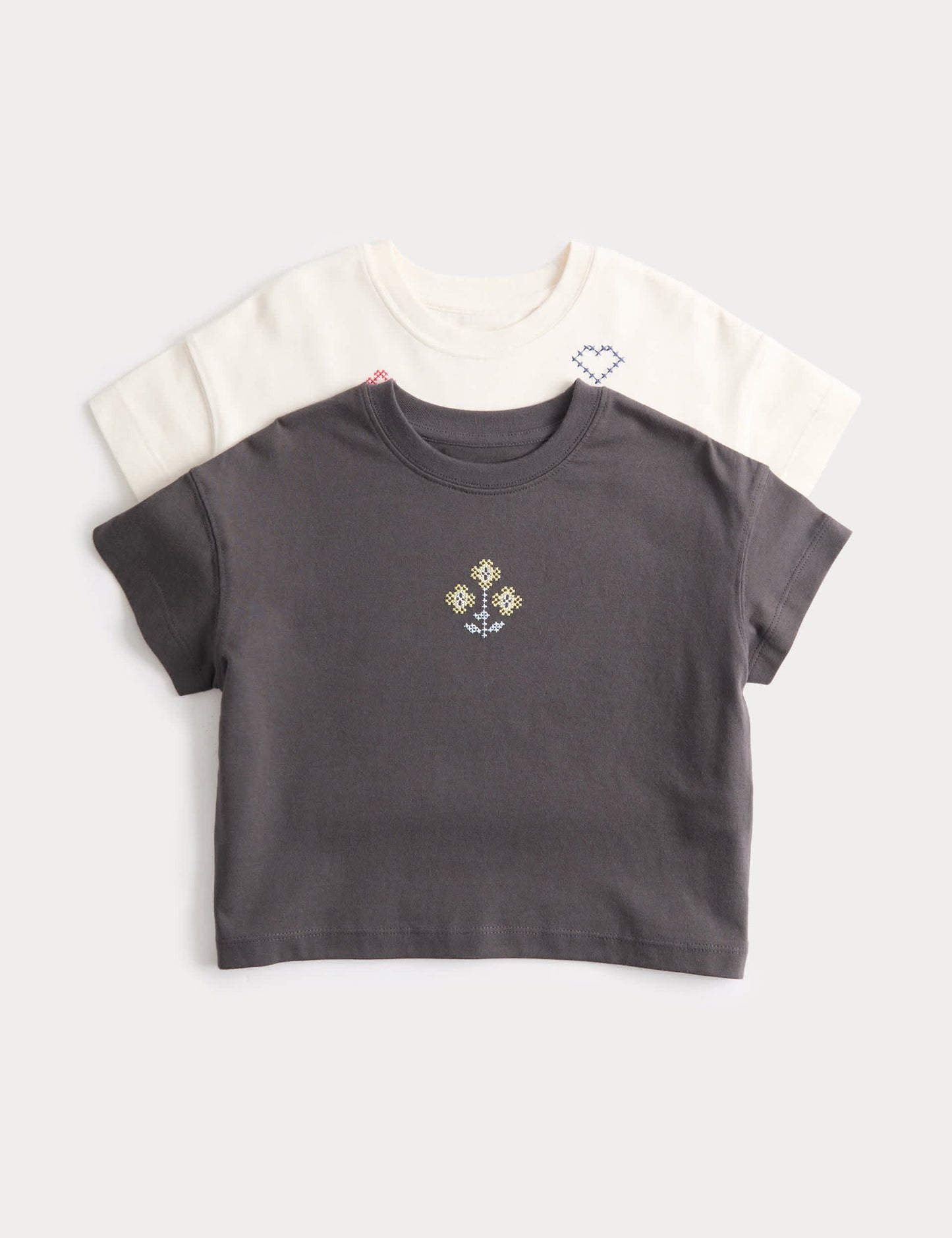 2'li Desenli T-shirt