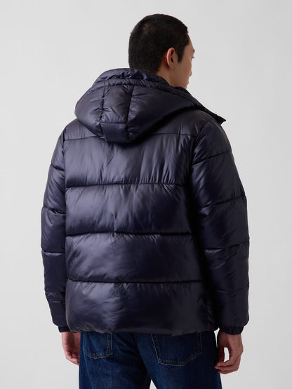 Kahverengi Recycled Heavyweight Puffer Şişme Mont