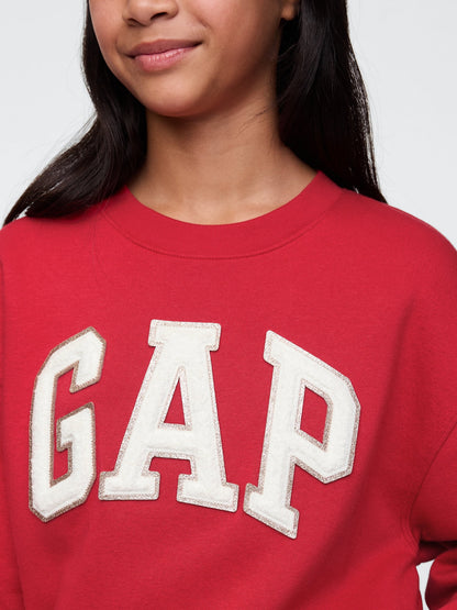 Kırmızı Gap Logo Oversize Fleece Sweatshirt