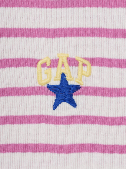 Pembe Mix & Match Grafik Logo Fitilli Kolsuz T-shirt