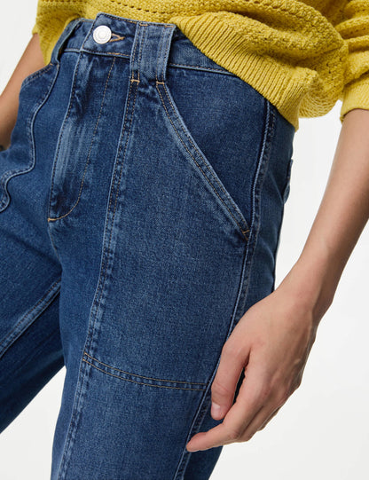 Straight Leg Jean Kargo Pantolon