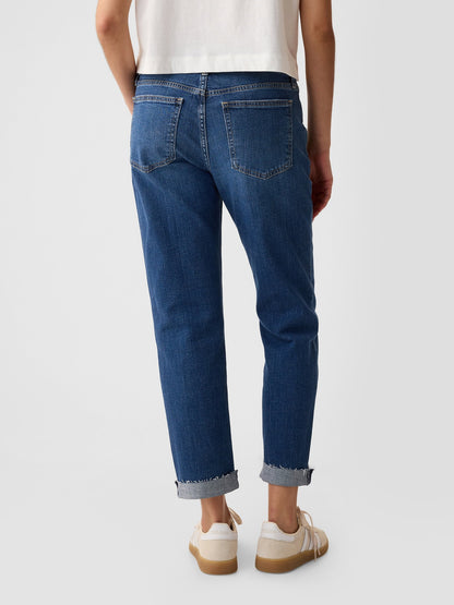 Mavi Mid Rise Washwell Girlfriend Jean Pantolon