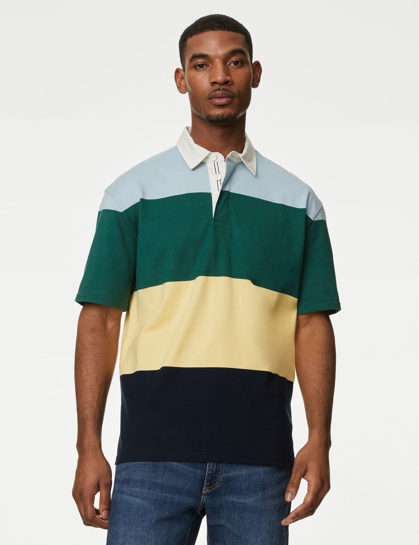 Saf Pamuklu Kısa Kollu Polo Yaka T-shirt