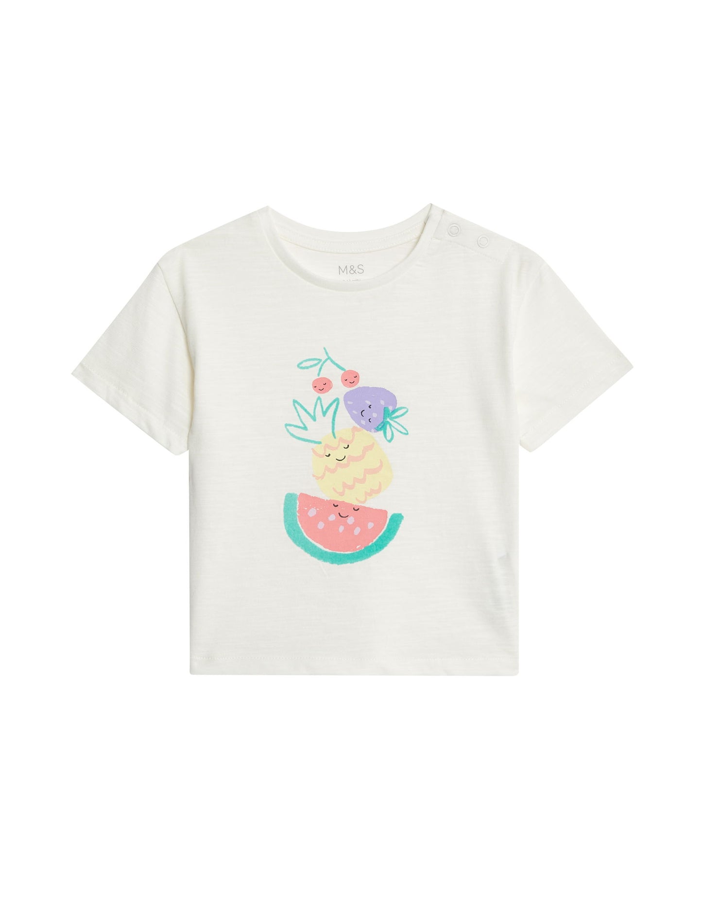 Saf Pamuklu 3'lü Kısa Kollu T-shirt (0-3 Yaş)