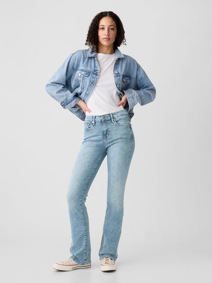 Açık Mavi Mid Rise Baby Boot Washwell™ Jean Pantolon