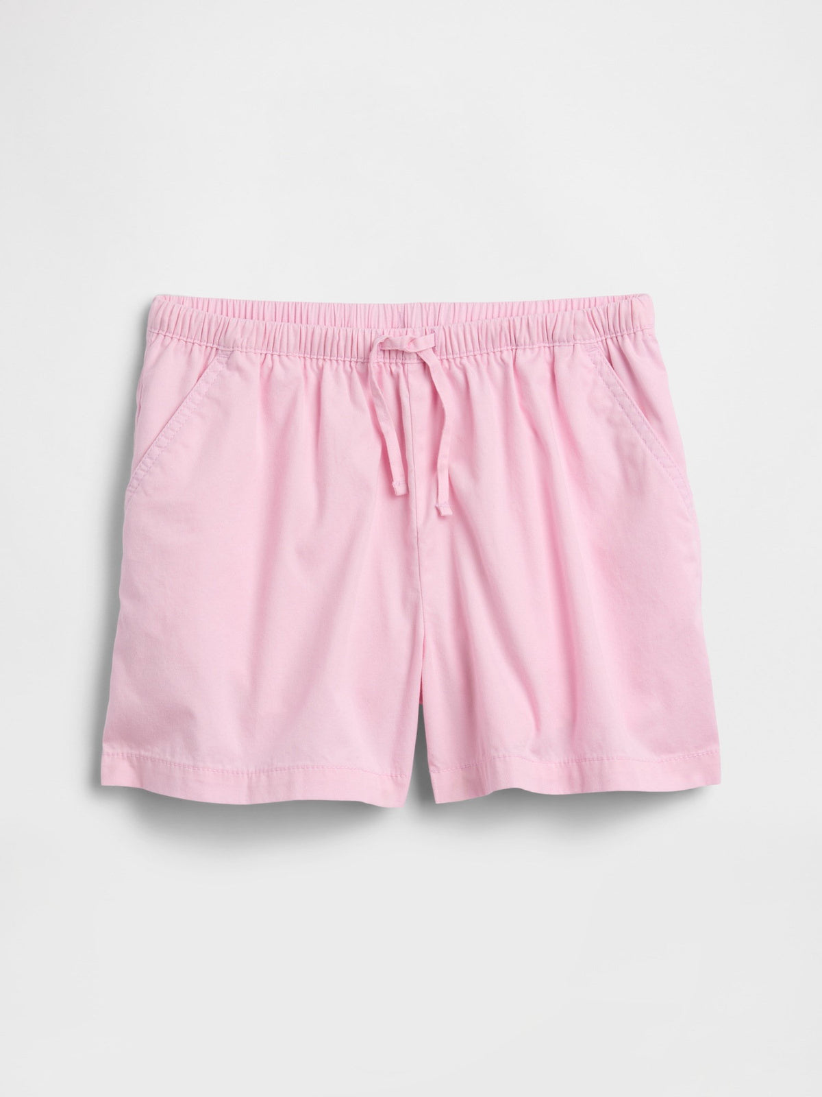 Pembe Relaxed Pull-on Keten Karışım Şort