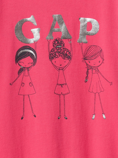 Pembe Grafik T-shirt
