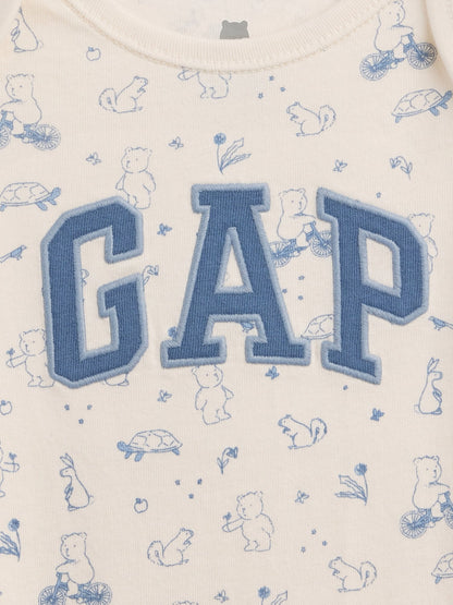 Krem Organik Pamuk Gap Logo Bodysuit