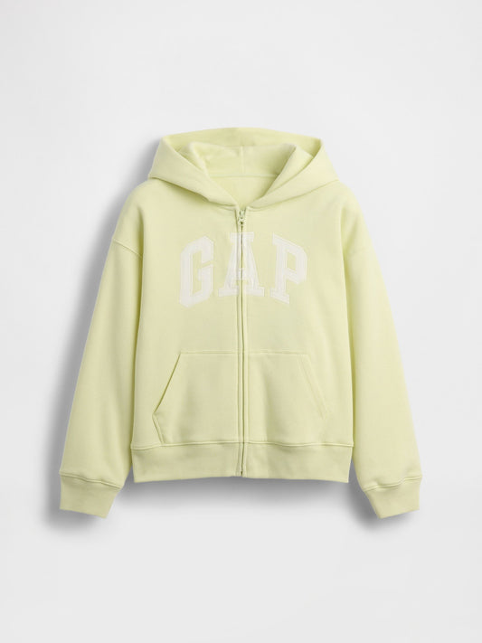 Açık Yeşil Vintagesoft Logo Fermuarlı Sweatshirt