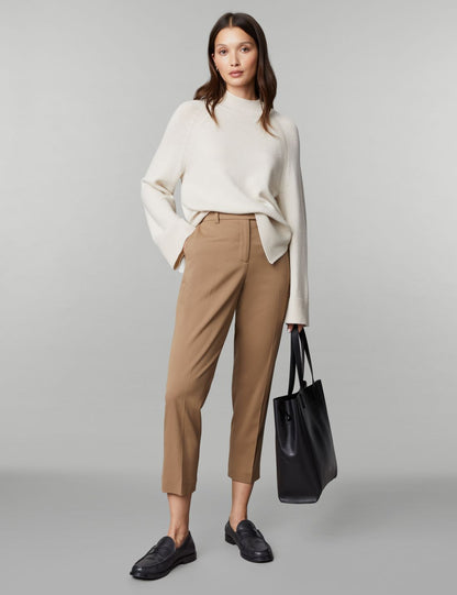 Straight Leg Yün Crop Pantolon