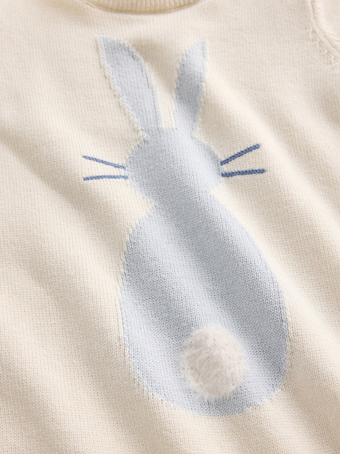 Sarı Bunny Işlemeli Triko Kısa Tulum