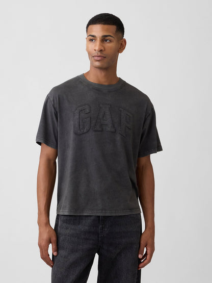 Siyah Everyday Soft Boxy Gap Logo T-shirt