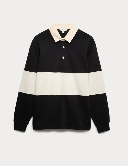 Çizgili Rugby Sweatshirt