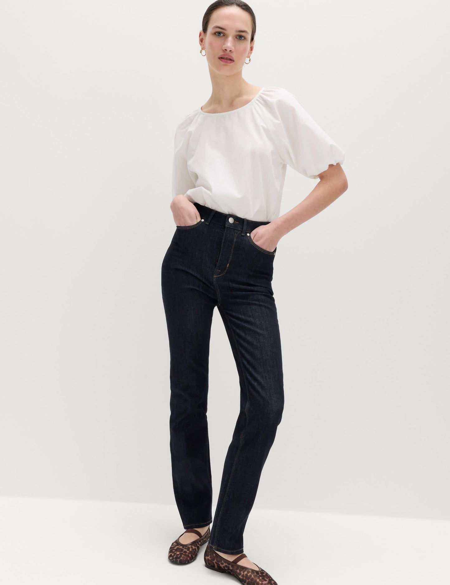 Magic Shaping Yüksek Bel Straight Leg Jean Pantolon