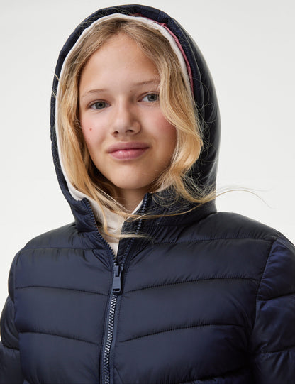 Regular Fit Kapüşonlu Puffer Şişme Mont (6-16 Yaş)