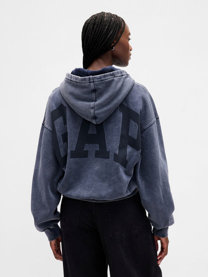 Lacivert Vintagesoft Crop Logo Sweatshirt