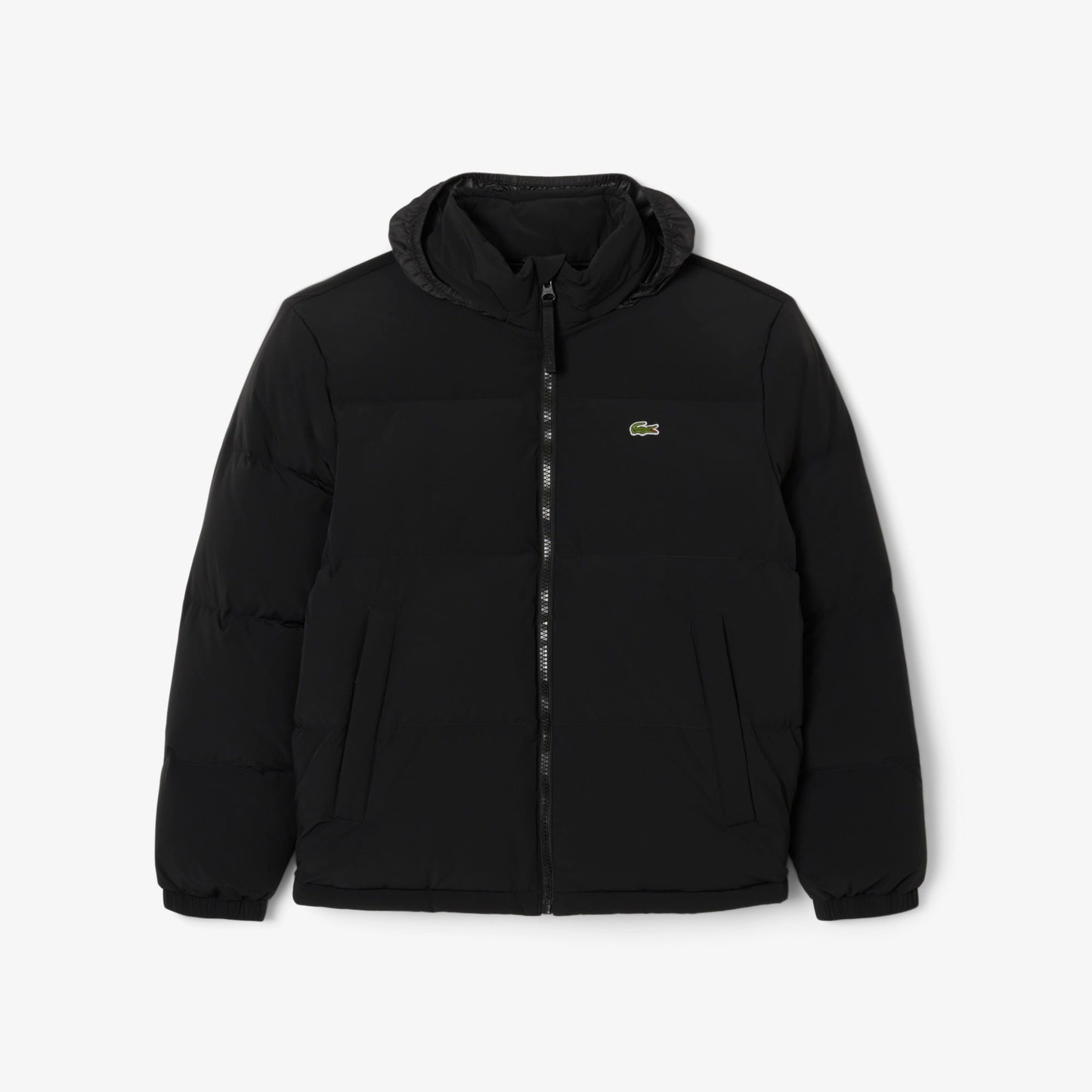 Lacoste Erkek Relaxed Fit Kapüşonlu Siyah Mont