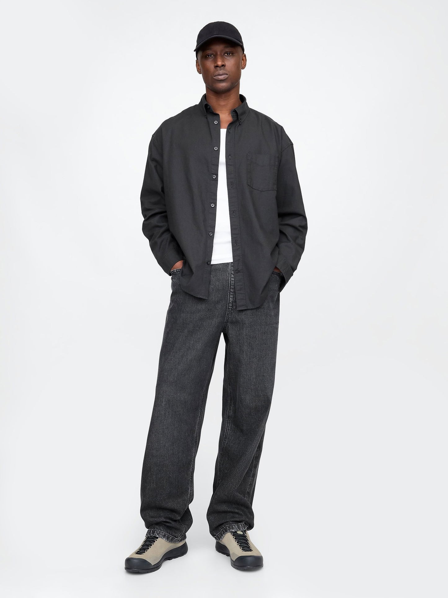 Lacivert UltraSoft Baggy Jean Pantolon