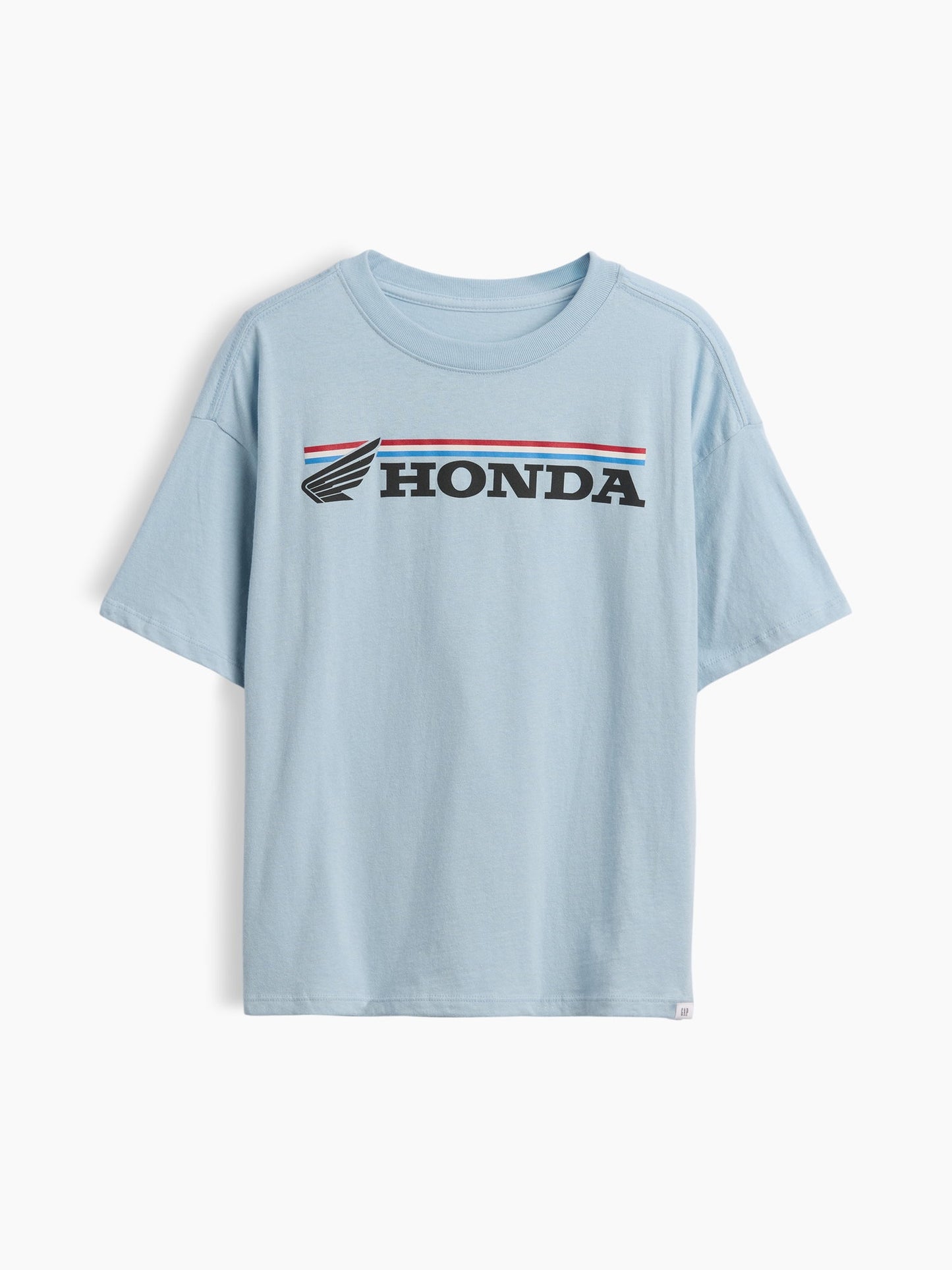 Açık Mavi Formula 1 Oversized Grafik Baskılı T-shirt