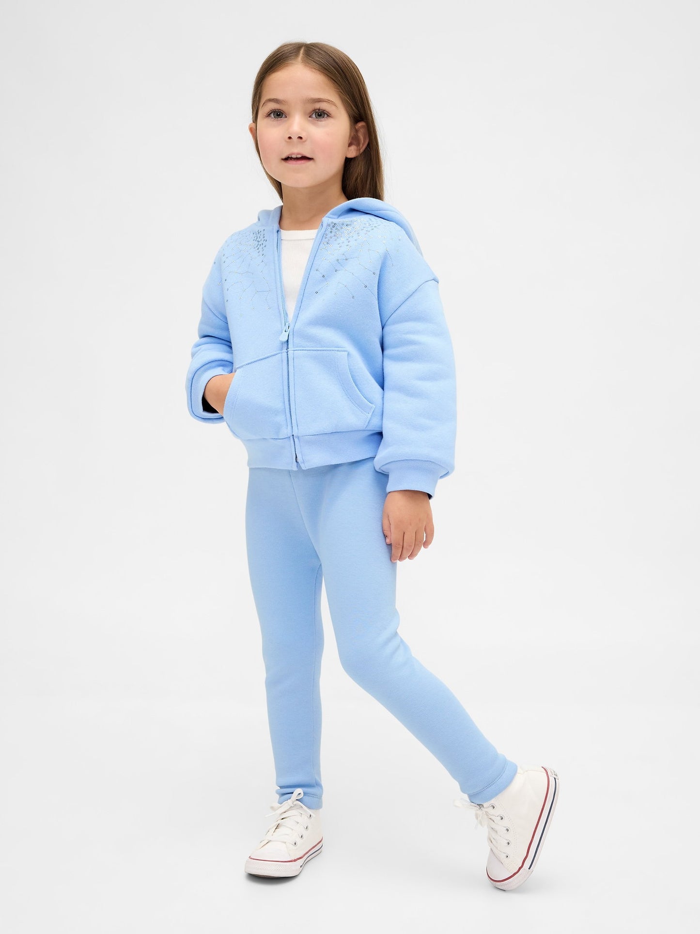 Açık Mavi Cozy-lined Legging Tayt