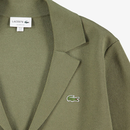 Lacoste Erkek Classic Fit V Yaka Haki Hırka